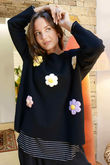 Hello Miss Daisy Knit Black